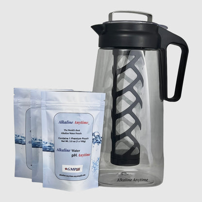 Alkaline Water Filter Pitcher Infuser, Tritan Pitcher 2L | 9.5 pH Alkaline Filters | Tea Pitcher | Tritan BPA Free Ice Coffee Maker | Infuser Pitcher - Alkaline Anytime